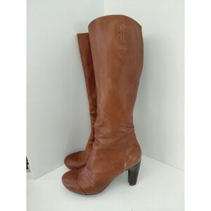 ALDO Brown Leather Zip Tall Riding Boots Women's Size EU 38 US 7.5-8